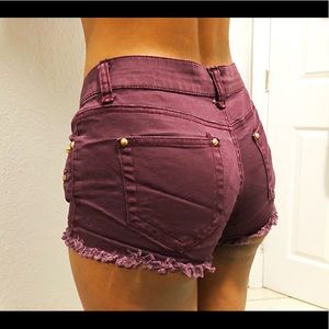 Demon Co. Dark Lavender Mini Shorts